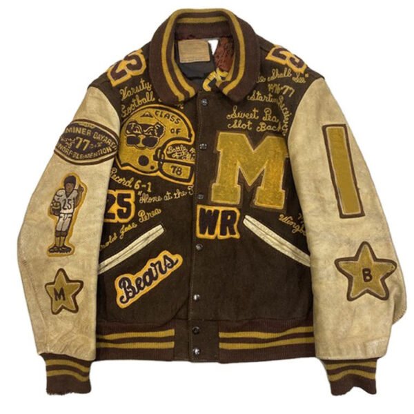 patch embroidery letterman baseball jacket for men (copy)